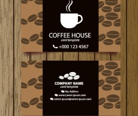 Creative coffee house business cards vector graphic 04