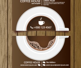 Creative coffee house business cards vector graphic 05