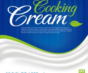 Creative cooking cream advertising poster vector