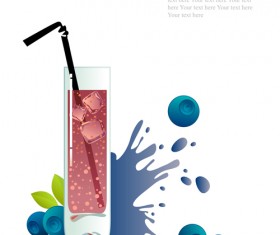 Creative drinks and glass cup background vector 02