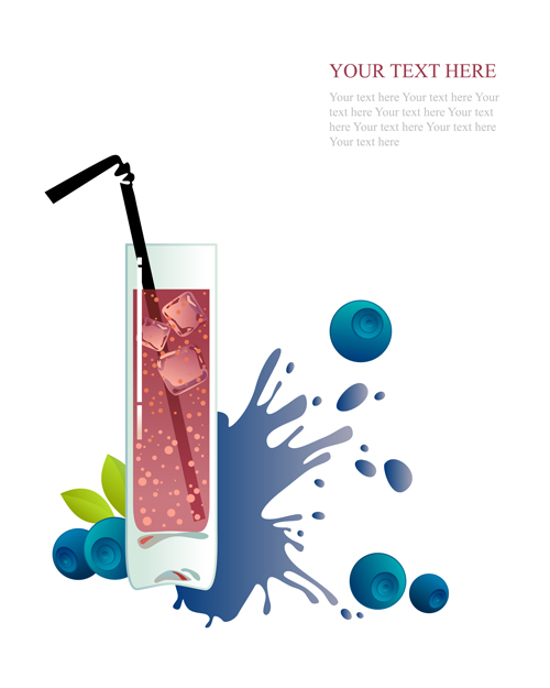 Creative drinks and glass cup background vector 02