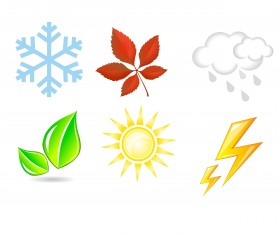 Creative four season elements vector material 03