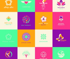 Creative medical and healthcare logos vector set 03
