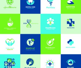 Creative medical and healthcare logos vector set 05