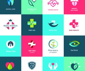 Creative medical and healthcare logos vector set 06
