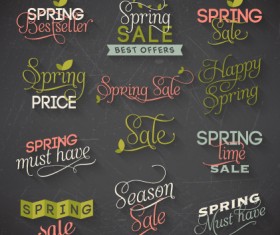 Creative spring typography vector material
