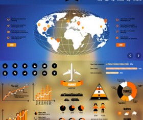 Creative world map and infographics vector graphics 02