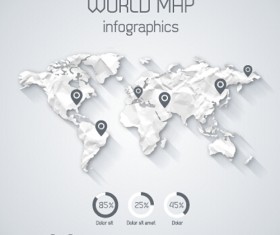 Creative world map and infographics vector graphics 03