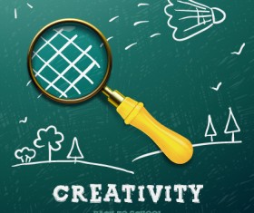 Creativity school design vector background 04