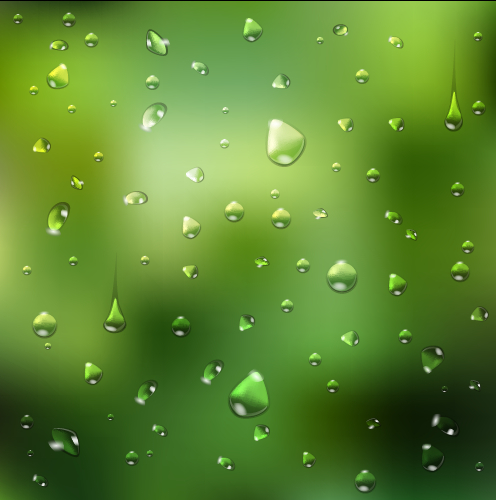 Crystal water drops with blurred background art 02