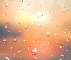 Crystal water drops with blurred background art 03