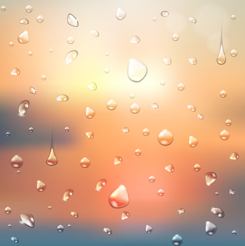 Crystal water drops with blurred background art 03