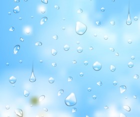 Crystal water drops with blurred background art 04