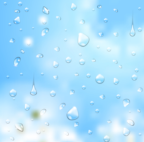 Crystal water drops with blurred background art 04