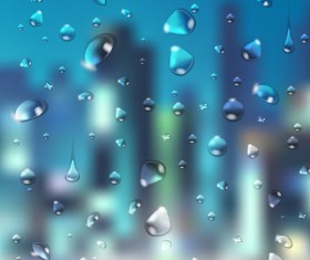 Crystal water drops with blurred background art 05