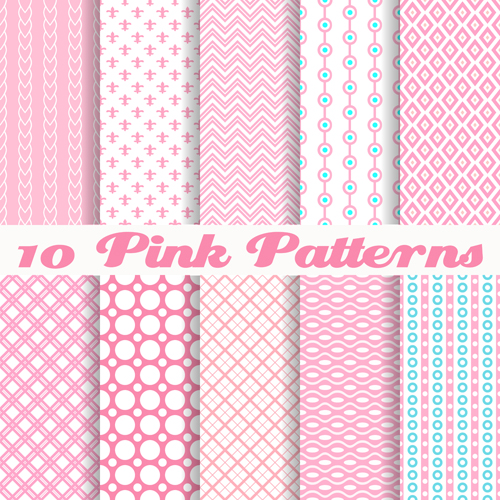 Cute pink pattern vector graphics