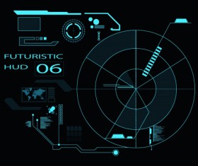 Dark blue futuristic concept background vector 03