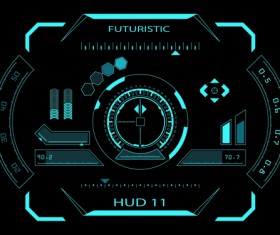 Dark blue futuristic concept background vector 05