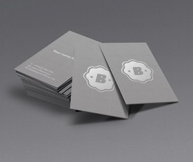 Dark gray business cards template psd