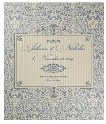 Decorative pattern wedding invitation cards vector set 03