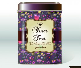 Delicate product package box cover vector 02