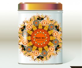 Delicate product package box cover vector 03