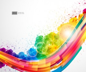 Dynamic elements and grunge background vector 02