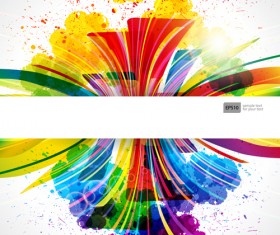 Dynamic elements and grunge background vector 03