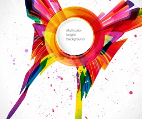 Dynamic elements and grunge background vector 05