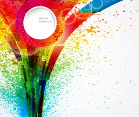 Dynamic elements and grunge background vector 07