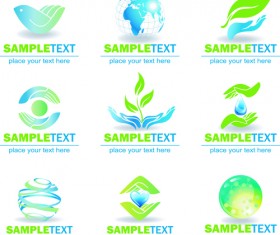 Ecology and earth creative logos vector set 02