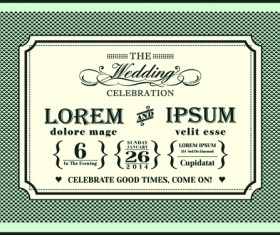 Exquisite vector wedding invitation cards set 03