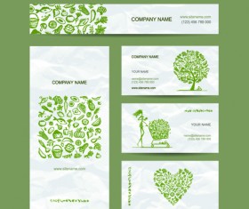 Fashion creative banner and cards vector material 03