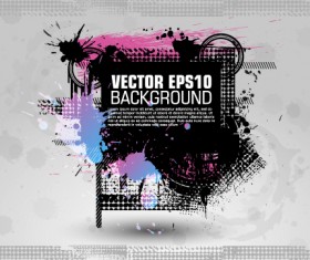 Fashion splash effect with grunge background vector 01