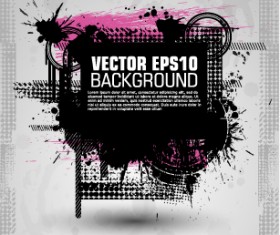 Fashion splash effect with grunge background vector 03