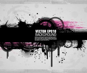 Fashion splash effect with grunge background vector 04