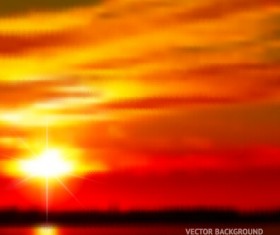 Fiery red sunset background art 02