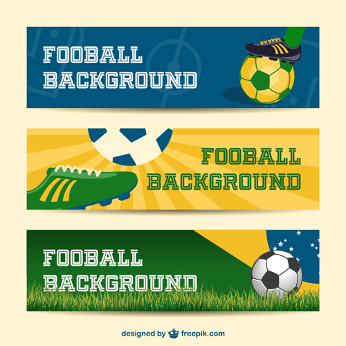 Football background banner vector material