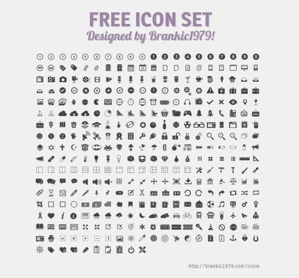 Free mini gray icons psd material