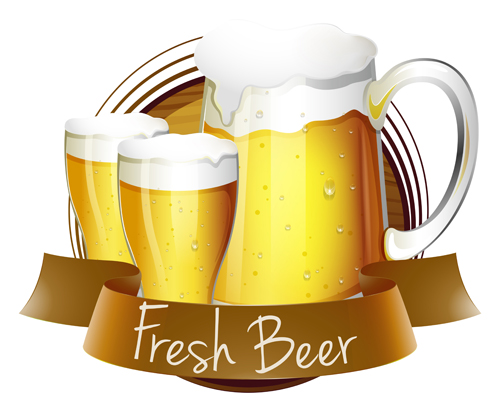Fresh beer creative design vector 01