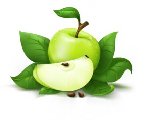 Fresh green apple design vector