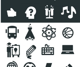 Gray series social icons vector set 01
