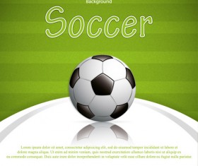Green style soccer background vector material 02