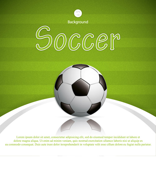 Green style soccer background vector material 02