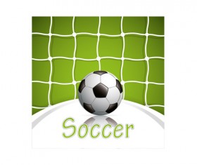 Green style soccer background vector material 03