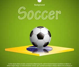 Green style soccer background vector material 04
