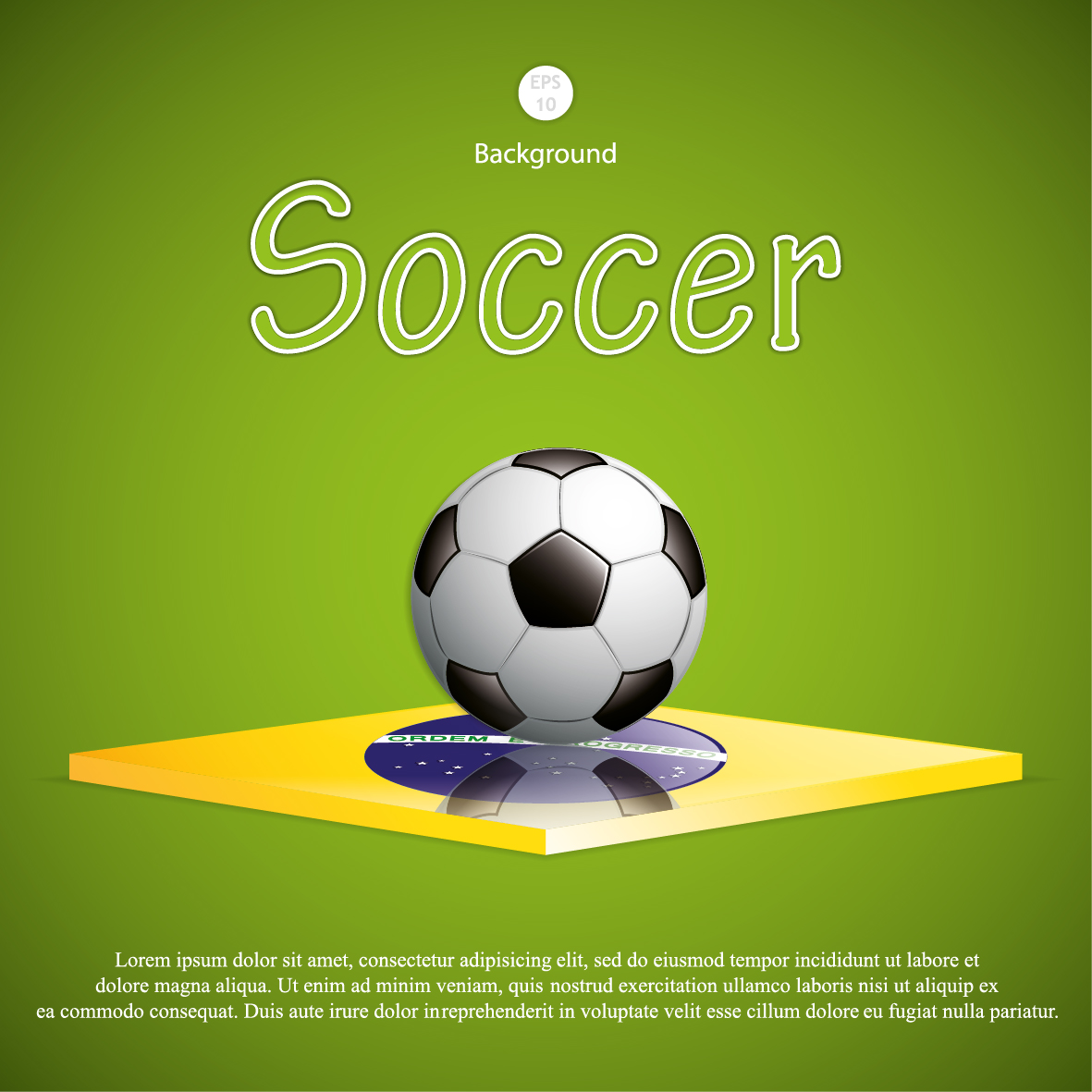 Green style soccer background vector material 04