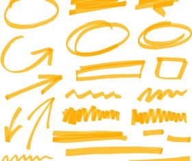 Hand drawing different signs vectors graphics 03