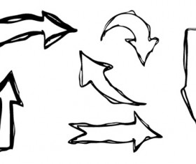 Hand drawn arrows creative vector material
