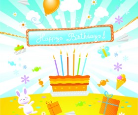 Happy birthday to baby cute background vector